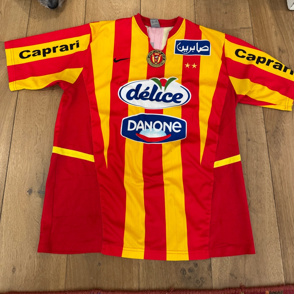 Rare Vintage 2000-01 Espérance Sportive de Tunis Home Shirt  Nike Silver Tag